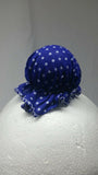 Sikh punjabi blue dots kids baby jooda rumal juda head top knot elastic roomal
