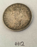 1919 British India One Rupee Silver Coin King George V Antique Rare H12 uncleaned