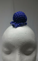 Sikh punjabi blue dots kids baby jooda rumal juda head top knot elastic roomal