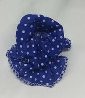 Sikh punjabi blue dots kids baby jooda rumal juda head top knot elastic roomal