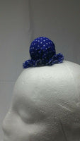 Sikh punjabi blue dots kids baby jooda rumal juda head top knot elastic roomal