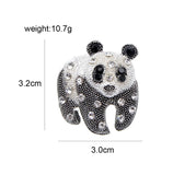 Stunning panda vintage look silver plated retro celebrity brooch broach pin gg11