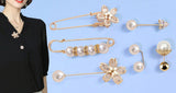 Six piece brooch set vintage look design queen broach gold plated pin new ggg104