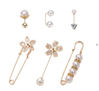 Six piece brooch set vintage look design queen broach gold plated pin new ggg104
