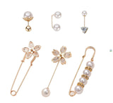 Six piece brooch set vintage look design queen broach gold plated pin new ggg104
