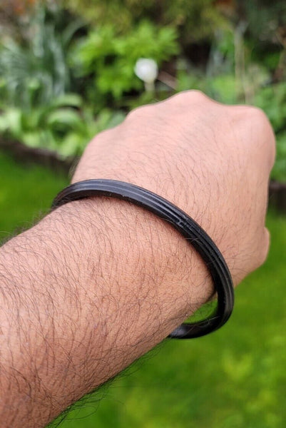 Sarbloh Bangle Black Kara Pure Iron Sikh Dori Kada Heavy Singh Kaur Khalsa Z1A