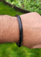 Sarbloh Bangle Black Kara Pure Iron Sikh Dori Kada Heavy Singh Kaur Khalsa Z1A