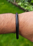 Sarbloh Bangle Black Kara Pure Iron Sikh Dori Kada Heavy Singh Kaur Khalsa Z1AK