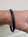 Sarbloh Bangle Black Kara Pure Iron Sikh Dori Kada Heavy Singh Kaur Khalsa Z1AK