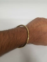 Sikh Brass Kara 22ct Gold look Smooth Round Sikh Singh Kaur khalsa Bangle K7A