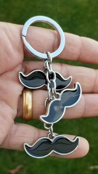 Sikh punjabi moustache singh kaur khalsa stainless steel key chain key ring pp