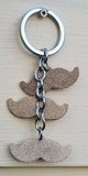 Sikh punjabi moustache singh kaur khalsa stainless steel key chain key ring pp