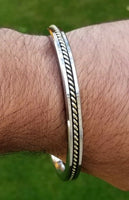 Sikh kara stainless steel twisted brassedge flat kada singh kaur karra bangle w3