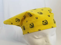 Sikh punjabi singh kaur yellow khalsa khandas bandana head wrap gear rumal za1