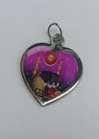 Islamic muslim protection talisman allah religious ayatul kursi heart pendant
