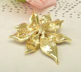 Stunning vintage look gold plated retro flower celebrity brooch broach pin ggg10