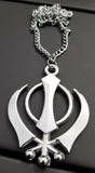 Stainless steel khanda pendant punjabi sikh singh kaur car rear mirror hanger