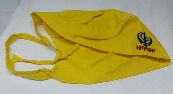 Pathka Sikh punjabi turban patka pathka singh khanda bandana head wrap yellow ...