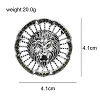 Lion brooch vintage look queen broach stunning gold silver plated pin kk5 new