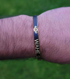 Waheguru Kara Laser Engraved Khanda Black Gold Sikh Kada Singh Kaur Bracelet J18 Unisex Gift