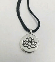 Small stunning stainless steel evil eye protection lotus hindu budha pendant ff3