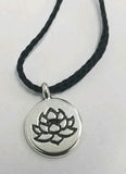 Small stunning stainless steel evil eye protection lotus hindu budha pendant ff3