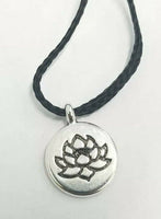 Small stunning stainless steel evil eye protection lotus hindu budha pendant ff3