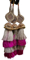 Indian punjabi parandi mehndi jaago mirror bridal patiala paranda hair braid ss2