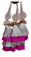 Indian punjabi parandi mehndi jaago mirror bridal patiala paranda hair braid ss2