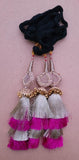 Indian punjabi parandi mehndi jaago mirror bridal patiala paranda hair braid ss2