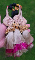 Indian punjabi parandi mehndi jaago mirror bridal patiala paranda hair braid ss2