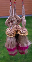 Indian punjabi parandi mehndi jaago mirror bridal patiala paranda hair braid ss2