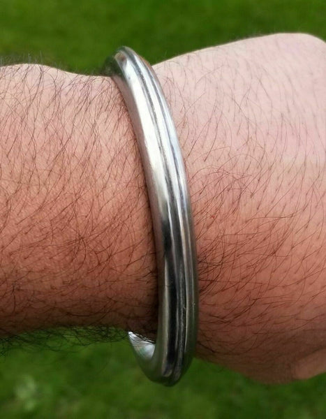 Sarbloh smooth kara round edge sikh singh kaur punjabi khalsa kada bangle i1