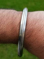 Sarbloh smooth kara round edge sikh singh kaur punjabi khalsa kada bangle i1