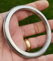 Sarbloh smooth kara round edge sikh singh kaur punjabi khalsa kada bangle i1