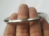 Stainless Steel Kara One Edge Sikh Kada Punjabi Traditional Singh Kaur Design F5 Bangle
