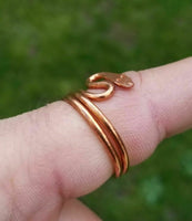 Sadhguru copper smooth snake adjustable ring evil eye protection hindu lucky K