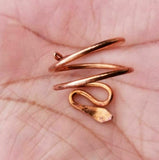 Pure Copper Snake Ring adjustable Sadhguru ring evil eye protection hindu lucky K