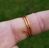 Pure Copper Snake Ring adjustable Sadhguru ring evil eye protection hindu lucky K