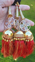 Indian punjabi parandi mehndi jaago mirror bridal patiala paranda hair braid ii1