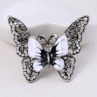 Vintage look silver plated stunning butterfly brooch suit coat broach pin jjj16