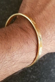 Sikh Kara Gold Plated Laser Engraved Khanda Bracelet Kada Unisex Karha New D11