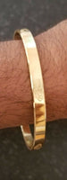 New gold plated laser engraved khandas sikh singh khalsa kara bangle kada d11