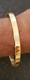New gold plated laser engraved khandas sikh singh khalsa kara bangle kada d11