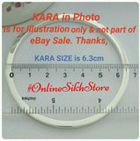 Sikh Kara Gold Plated Laser Engraved Khanda Bracelet Kada Unisex Karha New D11