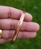 Pure Copper Kara Sikh Hindu Singh Khalsa Bangle Healing Punjabi Tamba Bracelet G15R Handmade Edge Design