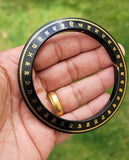 Sant bhindranwale kara gurmukhi kada black gold colour sikh singh bangle e11