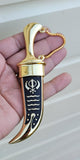 Sikh ceremonial Siri Sahib Stunning Stainless Steel Singh Kaur Kakaar Gold Black