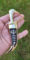 Sikh ceremonial Siri Sahib Stunning Stainless Steel Singh Kaur Kakaar Gold Black