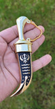 Sikh ceremonial Siri Sahib Stunning Stainless Steel Singh Kaur Kakaar Gold Black